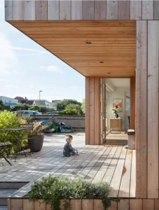 Decking of Ecospace's flexible modular home