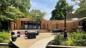 Exterior of Ecospace's garden room